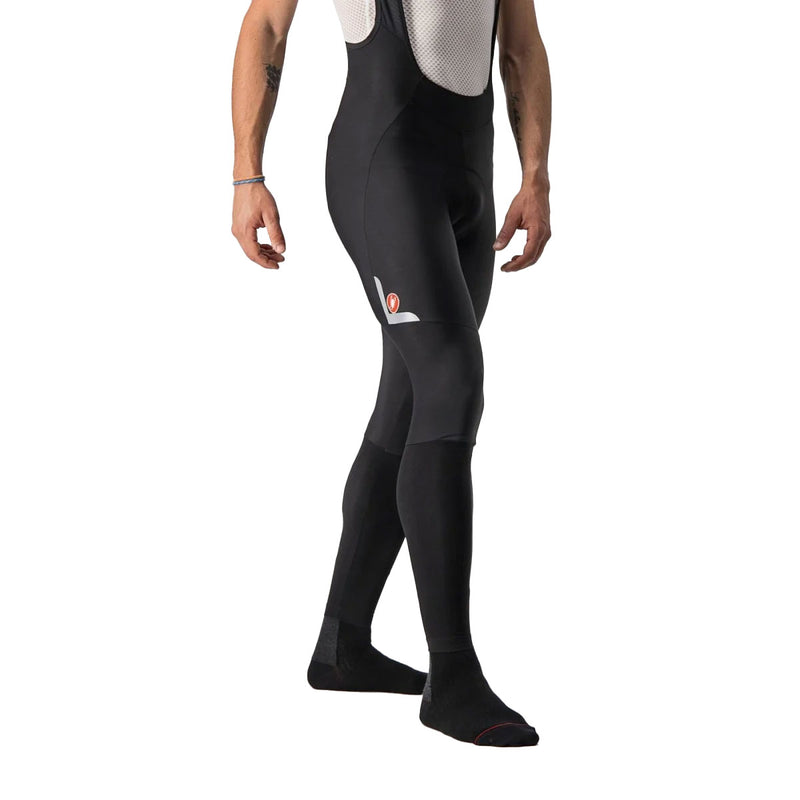 Pantaloncini Ciclismo Castelli VELOCISSIMA 5 BIBTIGHT Uomo - Nero/Argento Riflettente, Taglia M, Per Strada E Competizione