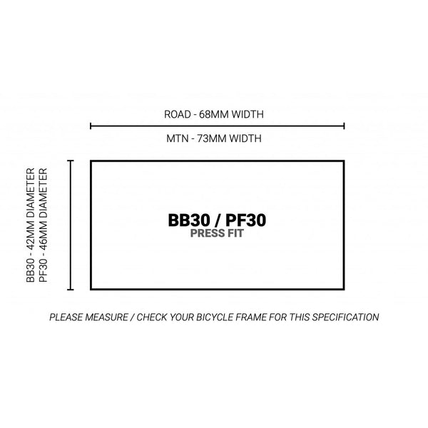 Praxis BB/PF30 to GXP Bottom Bracket Converter Road