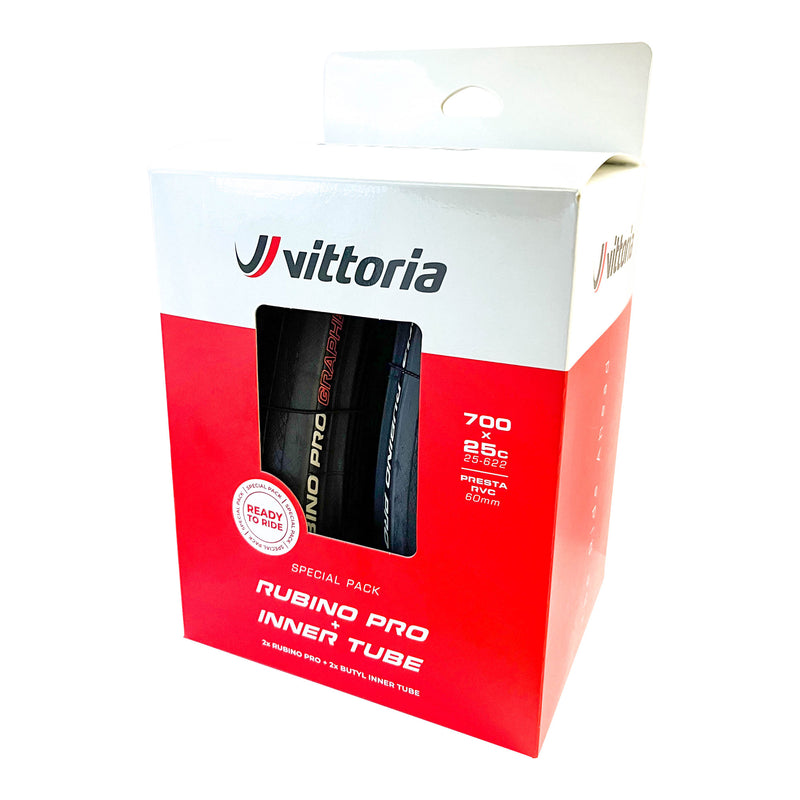 Vittoria Rubino Pro Folding Clincher Road Tyre Twin Pack