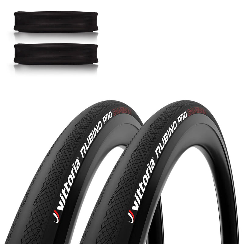 Vittoria Rubino Pro Folding Clincher Road Tyre Twin Pack