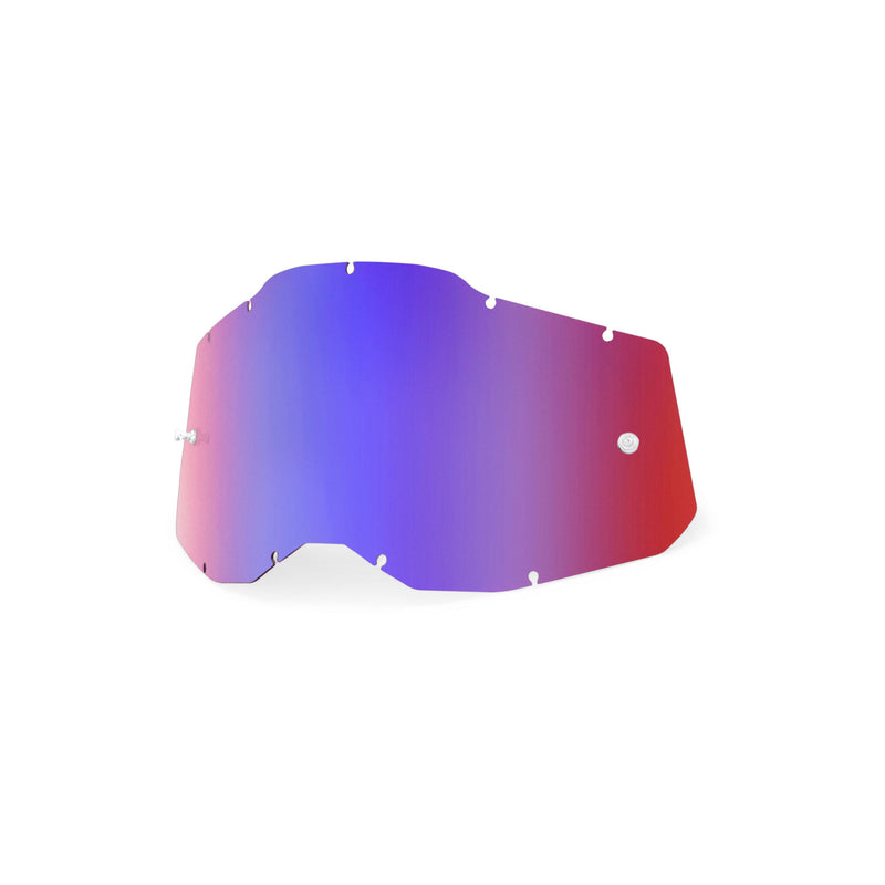 100% Racecraft 2, Accuri 2, Strata 2 Mirror Red/Blue Lens