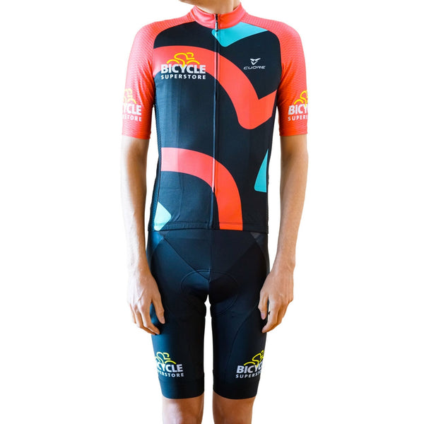 Bicycle Superstore Mens Cuore Jersey Coral