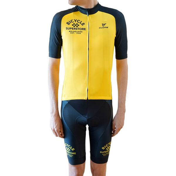 Bicycle Superstore Mens Cuore Jersey Vintage Yellow