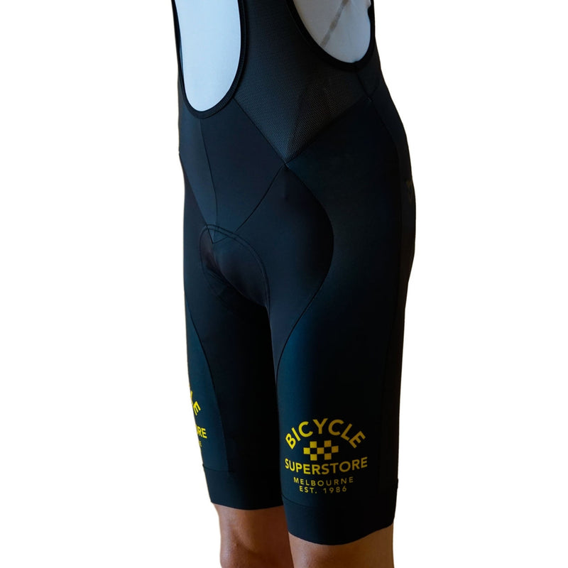 Bicycle Superstore Men s Cuore Bib Shorts Vintage Yellow Apparel Shorts Bibs Knicks Bicycle Superstore