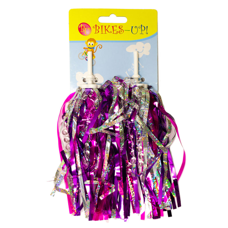 Bikes-Up! Silver & Purple Streamers