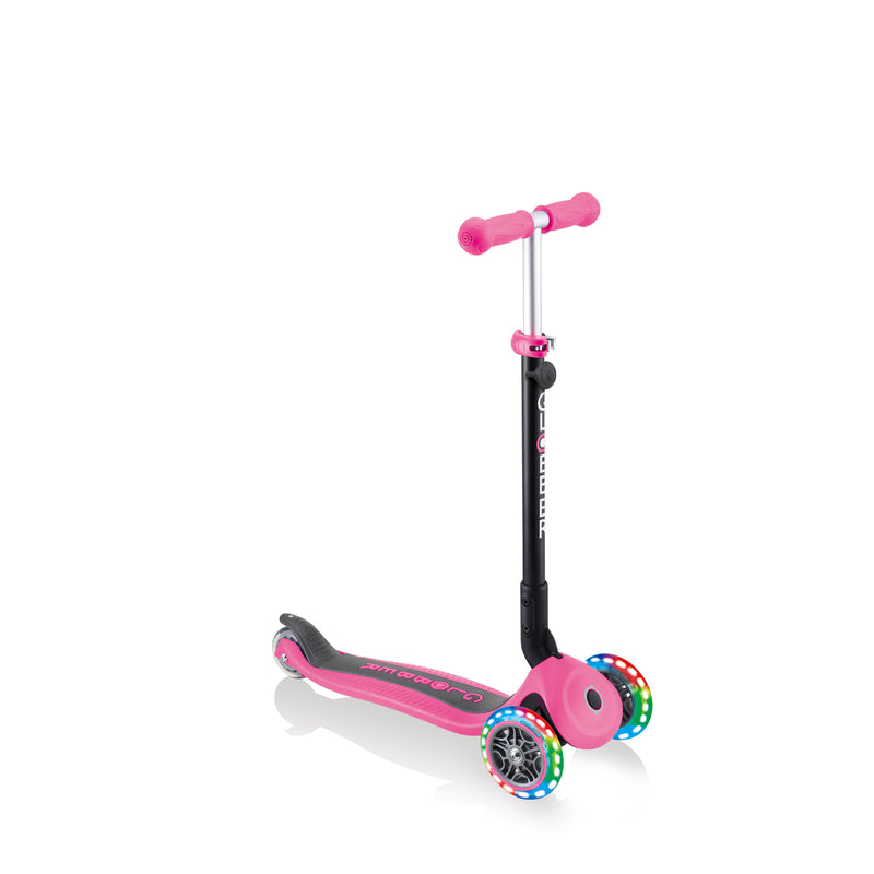 Globber Go Up Foldable Plus 3 Wheel Kids Scooter - Light up wheels