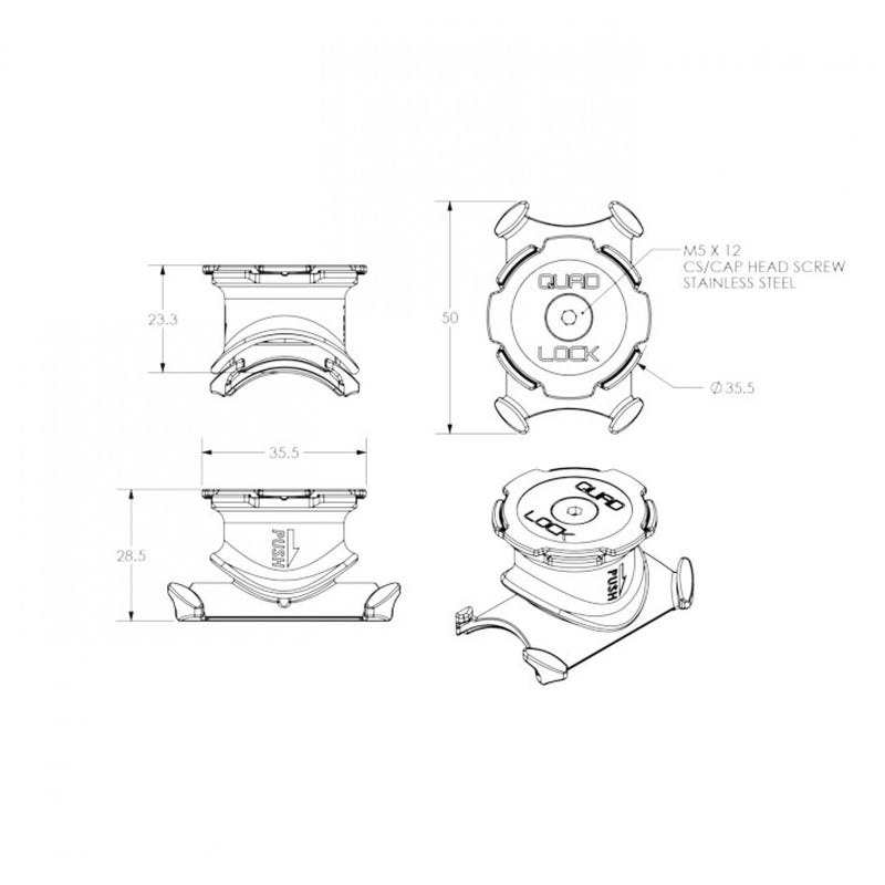 Quad Lock Handlebar/Stem Bike Mount